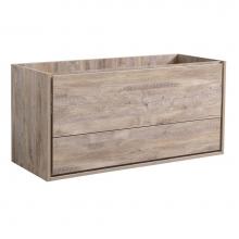 Fresca Bath FCB9248RNW - Fresca Catania 48'' Rustic Natural Wood Wall Hung Modern Bathroom Cabinet