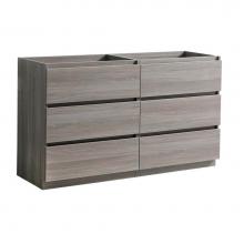 Fresca Bath FCB93-3636MGO-D - Fresca Lazzaro 70'' Gray Wood Free Standing Double Sink Modern Bathroom Cabinet