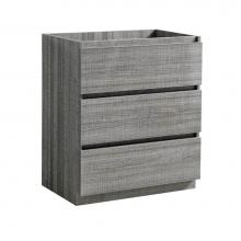 Fresca Bath FCB9330HA - Fresca Lazzaro 30'' Glossy Ash Gray Free Standing Modern Bathroom Cabinet