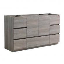 Fresca Bath FCB9360MGO-S - Fresca Lazzaro 60'' Gray Wood Free Standing Single Sink Modern Bathroom Cabinet