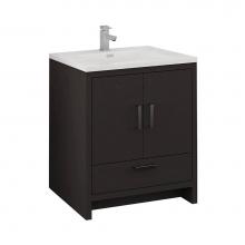 Fresca Bath FCB9430DGO-I - Fresca Imperia 30'' Dark Gray Oak Free Standing Modern Bathroom Cabinet w/ Integrated Si