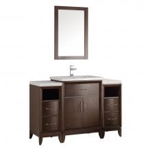 Fresca Bath FVN21-122412AC - Fresca Cambridge 48'' Antique Coffee Traditional Bathroom Vanity with Mirror