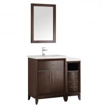 Fresca Bath FVN21-2412AC - Fresca Cambridge 36'' Antique Coffee Traditional Bathroom Vanity with Mirror