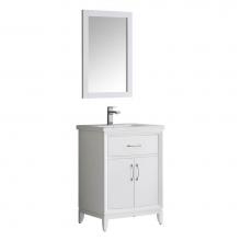 Fresca Bath FVN2124WH - Fresca Cambridge 24'' White Traditional Bathroom Vanity with Mirror