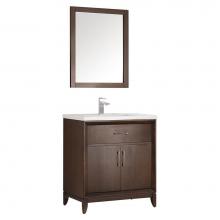 Fresca Bath FVN2130AC - Fresca Cambridge 30'' Antique Coffee Traditional Bathroom Vanity with Mirror