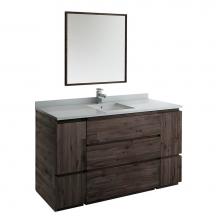 Fresca Bath FVN31-123612ACA-FC - Fresca Formosa 60'' Floor Standing Single Sink Modern Bathroom Vanity w/ Mirror in Acaci