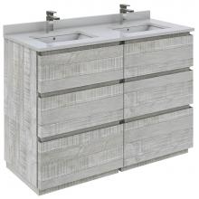 Fresca Bath FVN31-2424ASH-FC - Fresca Formosa 48'' Floor Standing Double Sink Modern Bathroom Vanity w/ Mirrors in Sage