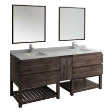 Fresca Bath FVN31-361236ACA-FS - Fresca Formosa 84'' Floor Standing Double Sink Modern Bathroom Vanity w/ Open Bottom &am