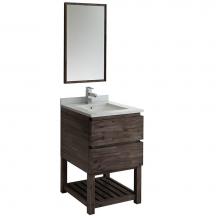 Fresca Bath FVN3124ACA-FS - Fresca Formosa 24'' Floor Standing Modern Bathroom Vanity w/ Open Bottom & Mirror in