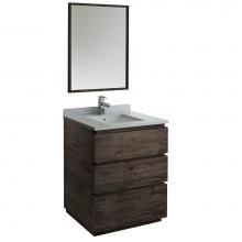 Fresca Bath FVN3130ACA-FC - Fresca Formosa 30'' Floor Standing Modern Bathroom Vanity w/ Mirror in Acacia