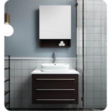 Fresca Bath FVN6183ES-VSL - Fresca FVN6183ES-VSL Modello 32'' Espresso Wall Hung Modern Bathroom Vanity with Medicin