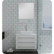 Fresca Bath FVN6183WH-VSL - Fresca FVN6183WH-VSL Modello 32'' White Wall Hung Modern Bathroom Vanity with Medicine C