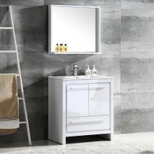 Fresca Bath FVN8130WH - Fresca Allier 30'' White Modern Bathroom Vanity w/ Mirror