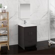 Fresca Bath FVN9424DGO - Fresca Imperia 24'' Dark Gray Oak Free Standing Modern Bathroom Vanity w/ Medicine Cabin