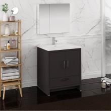 Fresca Bath FVN9430DGO - Fresca Imperia 30'' Dark Gray Oak Free Standing Modern Bathroom Vanity w/ Medicine Cabin