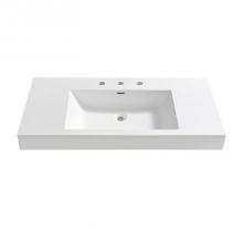 Fresca Bath FVS8010WH - Fresca Mezzo 40'' White Integrated Sink with Countertop