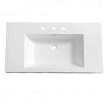 Fresca Bath FVS8090WH - Fresca Vista 36'' White Integrated Sink with Countertop