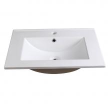 Fresca Bath FVS8125WH - Fresca Allier 24'' White Integrated Sink with Countertop