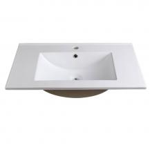 Fresca Bath FVS8130WH - Fresca Allier 30'' White Integrated Sink / Countertop