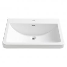 Fresca Bath FVS8525WH - Fresca Milano 26'' White Integrated Sink with Countertop