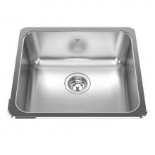 Kindred QSA1820-8N - Steel Queen 20.13-in LR x 18.13-in FB x 8-in DP Drop In Single Bowl Stainless Steel Kitchen Sink,