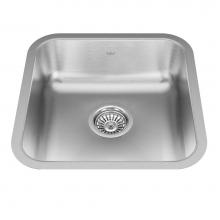 Kindred QSUA1616-6N - Steel Queen 15.75-in LR x 15.75-in FB x 6-in DP Undermount Single Bowl Stainless Steel Hospitality