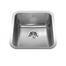 Kindred QSUA1917-8N - Steel Queen 16.75-in LR x 18.75-in FB x 8-in DP Undermount Single Bowl Stainless Steel Kitchen Sin