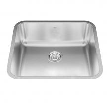 Kindred QSUA1922-8N - Steel Queen 21.75-in LR x 18.75-in FB x 8-in DP Undermount Single Bowl Stainless Steel Kitchen Sin