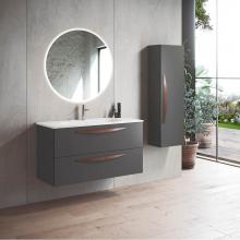 Lucena Bath 6120 - Avio Arco Tall Unit With Walnut Handles