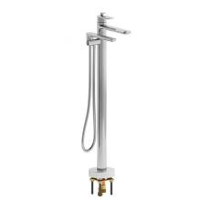 Riobel Pro EV39C - 2-way Type T (thermostatic) coaxial floor-mount tub filler with hand shower