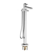 Riobel Pro QA39C-EX - 2-way Type T (thermostatic) coaxial floor-mount tub filler with hand shower