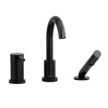 Riobel Pro TCO16BK - 3-piece Type P (pressure balance) deck-mount tub filler with hand shower trim