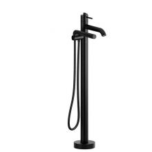 Riobel Pro TCO39BK - 2-way Type T (thermostatic) coaxial floor-mount tub filler with hand shower