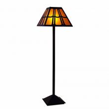 Avalanche Ranch Lighting M62672AM-97 - Rocky Mountain Floor Lamp - Eastlake - Amber Mica Shade - Black Iron Finish