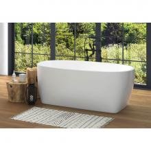 Oceania CH57AM01 - Chilko 57 x 34, Freestanding AeroMassage Bathtub, Glossy White