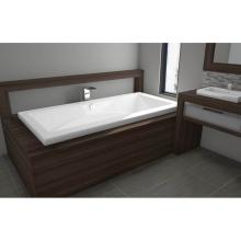 Oceania FR72ARSA01 - Freedom 72 x 36,Deck Mount SuperAeroMassage Bathtub, Glossy White