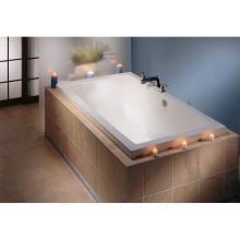 Oceania NA24SA01 - Nature Deck Mount 74 x 42, SuperAeroMassage Bathtub, Glossy White