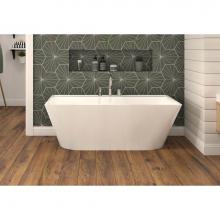 Oceania RU62AM01 - Rupert Freestanding 62 x 34, AeroMassage Bathtub, Glossy White