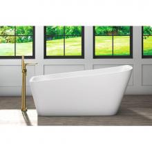 Oceania SI63AM01 - Sikome Freestanding 63 x 31, AeroMassage Bathtub, Glossy White