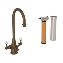 Rohl Canada U.KIT1220LS-EB-2 - Georgian Era™ Three Handle Bar/Food Prep Filter Kitchen Faucet Kit