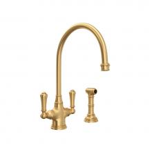 Rohl Canada U.4710SEG-2 - Georgian Era™ Two Handle Kitchen Faucet With Side Spray