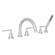 Rohl Canada A2214LMAPC - Lombardia® 5-Hole Deck Mount Tub Filler With C-Spout