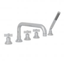 Rohl Canada A2224XMAPC - Lombardia® 5-Hole Deck Mount Tub Filler With U-Spout