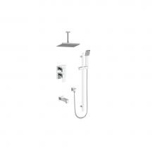 Vogt SET.AP.310.316.CC - Vogt Kapfenberg 3-Way PB Shower Kit with 6'' Ceiling Arm CC