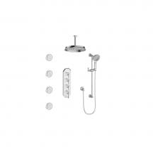 Vogt SET.C2.350.936.CC - Vogt Carinthia 3/4'' High-Flow TH Shower Kit with Body Jets and 6'' Ceiling Ar