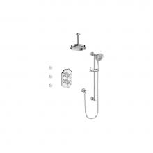 Vogt SET.C3.320.816.CC - Vogt Carinthia 3-Way TH Shower Kit with Body Jets and 6'' Ceiling Arm CC