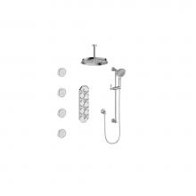 Vogt SET.C3.350.936.CC - Vogt Carinthia 3/4'' High-Flow TH Shower Kit with Body Jets and 6'' Ceiling Ar