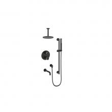 Vogt SET.DA.320.316.BGB - Vogt Drava 3-Way TH Shower Kit with 6'' Ceiling Arm BG/MB