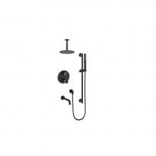 Vogt SET.DA.320.316.CB - Vogt Drava 3-Way TH Shower Kit with 6'' Ceiling Arm CC/MB