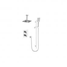 Vogt SET.KG.220.216.CC - Vogt Kapfenberg 2-Way TH Shower Kit with 6'' Ceiling Arm CC